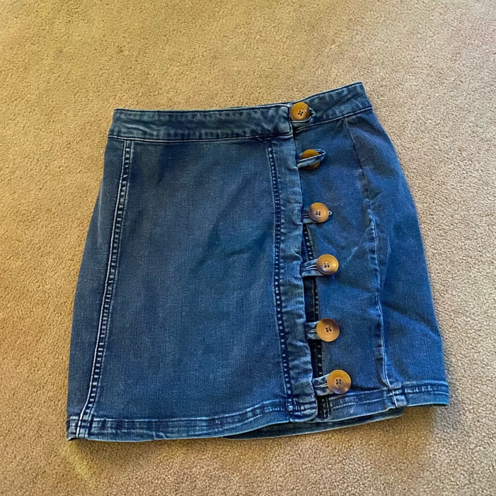 Denim mini skirt